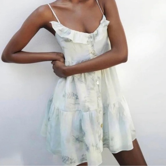 Zara Dresses & Skirts - Zara Medium strappy tiedye mini dress. Like new.